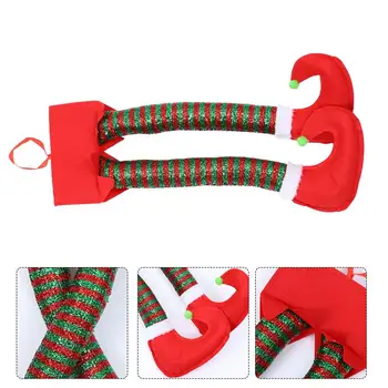 1Pc Kalėdų Elf Kojų Papuošalų Kūrybos Apdailos Juokinga Šalies Prekių