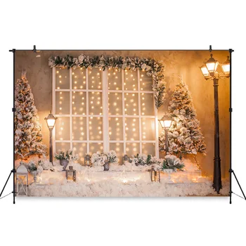 Kalėdų Fonas Medžio Dekoratyvinis Židinys Kojinės Dovanų lango Baltos Sienos derliaus sienos Fotografijos Fone fotostudija