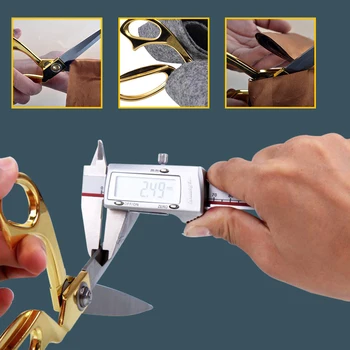 Siuvėjo Žirklės Siuvimo Supjaustyti Pinking Žirkliniai Odos Amatų Audinio Apmušalai Priemonė Tekstilės Džinsinio Cutter Siuvimo Įrankį Aukso