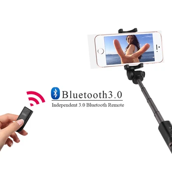 Naujas 3in1 Selfie Stick Trikojis + 360 Laipsnių Sukimosi Telefono Įrašą Mount + Bluetooth Nuotolinio iPhone 6/7/ 8 XiaoMi 6 HuaWei 