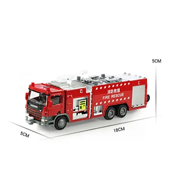NFSTRIKE 1:50 Vandens Bakas Gaisro Sunkvežimio Modelis Lydinio Fire Truck Švietimo Transporto priemonės Žaislas birthdaty dovanos 2019