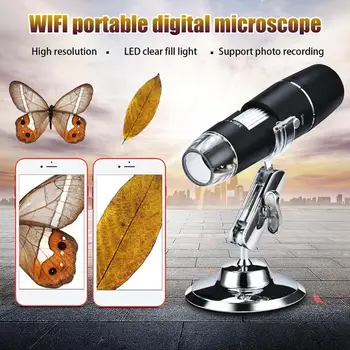 1000/1600X Wifi Skaitmeninis Mikroskopas su didinamasis stiklas, Kameros 8LED w/Budėjimo Elektroninių Stereo Endoskopą 
