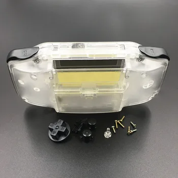 8PCS Aišku+ Juodo Plastiko Korpusas su Lukštais Atveju Pakeitimas Nintendo Gameboy Advance GBA Ekranas Objektyvas Protetcor