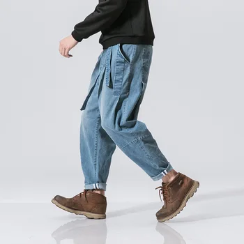 2020 m. Pavasarį Vyrų Džinsai, Kelnės Vyras Retro Medvilnės Poilsiu Juostelės Vyrų Atsitiktinis Streetwear Džinsinio audinio Kelnės Vyrams Lašas Laivybos ABZ229