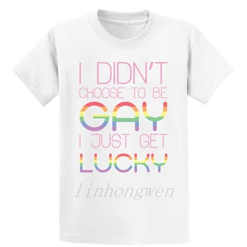 Homoseksualų Gėjų Vaivorykštės Vėliavą T Shirt O Kaklo Patogiai Pavasarį, Rudenį Spausdinimo Unikalus Sveikatingumo Derliaus Medvilnės Marškinėliai