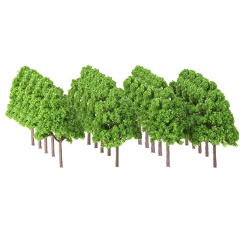 25Pcs Medžio Modelį, Kiparisų Medžių 1/150 Modelis Traukinio Diorama Sodo Smėlio Lentelė Micro Kraštovaizdžio Puošmena
