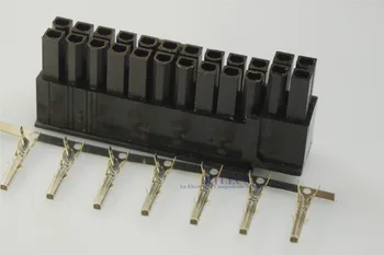 5 rinkiniai ATX Mainboard 24 Pin Maitinimo 4.2 mm Žingsnio Jungtis Shell Stumdomomis Geležinkelių Plokštę 20+4 Pozicijos Terminalai, Padengtą Alavo