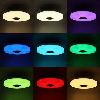 80W Muzikos LED Lubų Šviesos RGB 