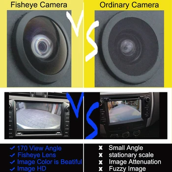 Galinio vaizdo Kamera Fisheye 170 Platus Vaizdas Naktinio Matymo Kampas 4 pin Taip Arba Ne pagalbinė Linija Opel Astra Astra Corsa D galinio vaizdo kamera