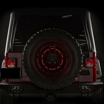 LED, 3 Stabdžiu Šviesos, Pakeisti Galiniai Varantys Atsarginių Padangų Jeep Wrangler JK 07-17