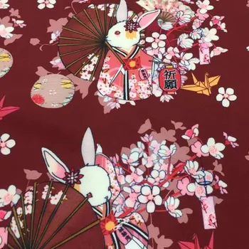 FYS-Triušis 1meters Japonų Stiliaus Triušis Gambiered Guangdong Gazas Japonijos Suknelė Kimono Audinio Moterų Rankinės 