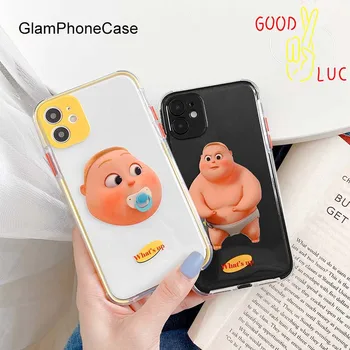 GlamPhoneCase Mielas Berniukas Kūdikių Telefoną Atveju iPhoneSE 2 11Pro/Max X XS Max XR Minkštas Silikoninis Dangtelis iPhone11 7 8Plus Atveju