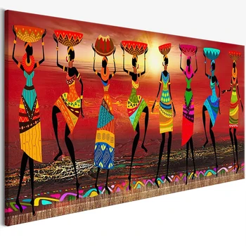 Afrikos Abstrakčiai Sienos Menas Šokių Juoda Moteris Drobės Tapybos Klasikinis Menas Spausdinti Plakato Sienos Nuotraukas Kambarį Apdaila