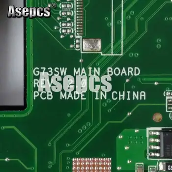 Asepcs G73SW Mainboard REV2.0 Asus G73SW G73S G73 Nešiojamas plokštė HD3000 visiškai išbandyta HM65 Paramos GT560M 4*Slots 2D