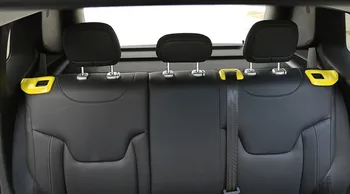 Sansour ABS Automobilio Salono Galinių Sėdynių saugos Diržų Reguliavimas Apdailos Dangtelį Lipdukai Jeep Renegade-2017 Automobilių Reikmenys Stilius