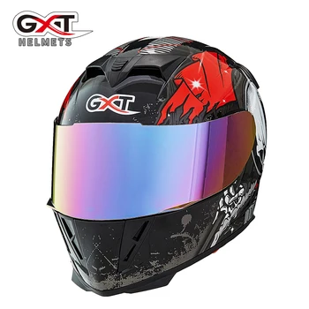 GXT358 motociklo šalmas vyrai ir moterys visiškai padengtos gatvės automobilių sporto saugos šalmas objektyvai