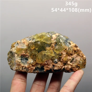 Naujas mineralinės! Natūralus geltonos spalvos fluorito Grupių mineralinių egzempliorių Akmenys ir kvarco kristalai crystal Healing