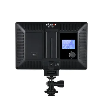 Viltrox L116T Slim LCD Ekranas Bi-Color Pritemdomi DSLR Vaizdo LED Šviesos, +2 Baterijos, +Kroviklis Canon Nikon vaizdo Kamera DV Kameros