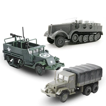 1:72 M35 Karinių Sunkvežimių 4D Asamblėjos Modeliavimas Vežime 80 Ratinių Šarvuotos Transporto priemonės, Gumos-nemokamai Asamblėjos Modelis Karinės Žaislas Automobilis