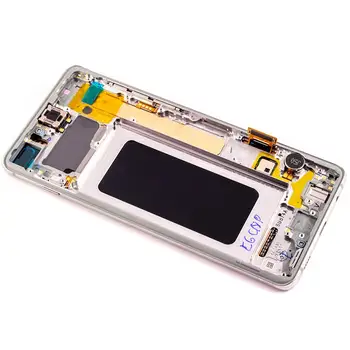 NAUJAS SUPER AMOLED S10 plius LCD SAMSUNG Galaxy S10 Plius G975 G975F Ekranas Jutiklinis Ekranas skaitmeninis keitiklis komplektuojami Su Rėmo