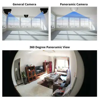 360° Panoraminis Wifi Kamera E27 Lemputės HD 1080P Apsaugos, IP Kameros IR naktį, versiją, Saugumo Lempos Panoraminis CCTV Video