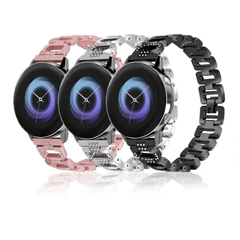 UTHAI Z32 Premium Nerūdijančio Plieno Watchband Galaxy žiūrėti 42mm Aktyvus S2/3 Amazfit Žiūrėti Dirželis Žiūrėti dirželis su deimantais