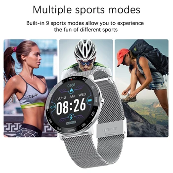 LIGE 2020 naujas pilnas touch screen smart watch vyrų, moterų širdies ritmo sporto daugiafunkcinis sporto seklys atsparus vandeniui smartwatch