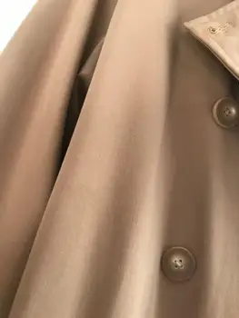 UK nauja Mada 2020 kilimo ir tūpimo Tako Dizaineris Paprastas Klasikinis Maxi Ilgio Tranšėjos paltai Elegantiškos Moters švarkelis, Balta Sidabrinė Chaki