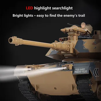 LKF 1:18 2.4 G Amerikos M1A2 Karinis Tankas Modelis RC tankai Žaislas Su Garso, Dūmų, Šviesos Poveikio, Nuotolinio Valdymo Žaislai Vaikams Dovanų