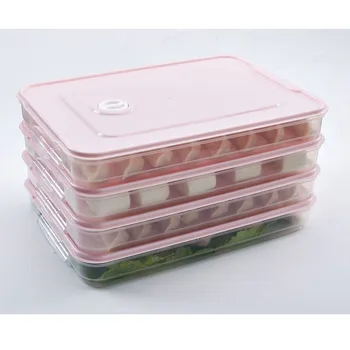 Vieno Sluoksnio Šaldytuvas Maisto Koldūnai Sandariai Talpykla Plastikinę Dėžutę, Organizatorius Grūdai, Pupelės Dėžės Atveju