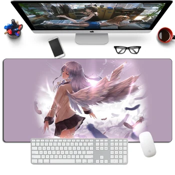 60x30cm Didelis Japonijos Anime Angel Beats Kilimėlis Otaku XL Seksuali Mergina, Žaidimų Pelės mygtukai Guminiai Fiksavimo Krašto Klaviatūros mygtukai Kompiuterio Kilimėlis