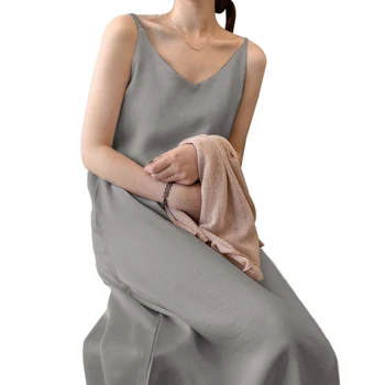 Toppies 2020 m. Pavasarį, Vasarą Moterys Satino Suknelė šalis Prabanga Blizga Sundress Šilko Imitacijos Suknelė