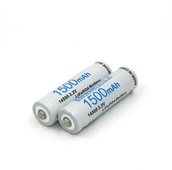 8PCS Aukštos Kokybės Etinesan 1500mAh 14500 baterija 3.2 V LiFePO4 AA Įkraunamas Baterijas
