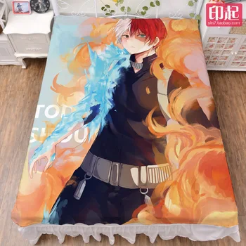 Rugpjūčio atnaujinti Anime Mano Herojus akademinės bendruomenės bakugo katsuki & Todoroki Shoto lova pieno lapo & flanelė antklodė vasaros antklodė 150x200cm