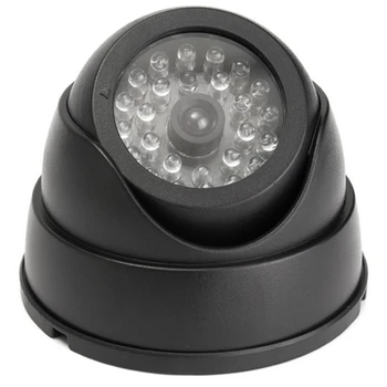 Virtualus Sekimo Mini Kamera, Apsaugos Skliaute Mirksinčios LED Žibintai Netikrą Saugumo Kameros Patalpų Lauko Baltu VAIZDO Kamera