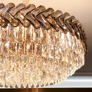 Naujas, modernus kristalų liustra už kambarį prabangus turas cristal šviesos rungtynių virtuvės sala valgomojo kambario dekoro grandinės apšvietimas