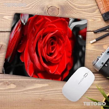 Didelis Skatinimo Raudona rožė su juodomis Individualų Nešiojamas Žaidimų Pelės Mygtukai Dydis Dydis 180x220x2mm Mažas Kilimėlis