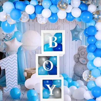 Baby Shower Apdailos Berniukas Mergaitė Pirmojo Gimtadienio VIENAS balionas lange kūdikis 1-ojo gimtadienio dekoracijos Vaikams Ballon Dovana Babyshower Tiekimo