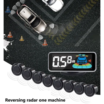 8 Zondas Atbulinės Eigos Radaro Protingas Dual-Core Auto Parkavimo Jutikliai Automobilių Stabdžių-Elektromagnetinių Trukdžių Atbulinės Eigos Jutiklis