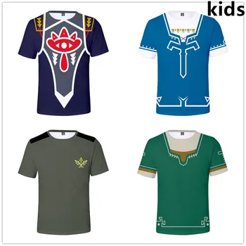 Nuo 2 Iki 14 metų vaikų marškinėliai The Legend of Zelda 3D atspausdintas marškinėlius t-marškinėliai berniukams, mergaitėms harajuku t marškinėliai tee vaikų drabužiai