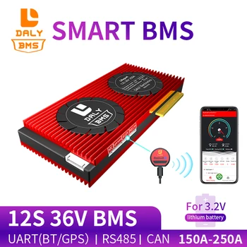 Daly 18650 smart BMS 12S 36V 150A 200A 250A Bluetooth 485, kad USB prietaisas GALI NTC UART programinės įrangos Li-on Akumuliatoriaus apsaugos Valdybos BMS