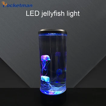 LED Nakties Šviesos USB Medūzos Akvariumo Lempos Modeliavimas LED Hipnotizuojantis Spalva Keičiasi Stalo Lempa Akvariumų Stiliaus Namų Puošybai