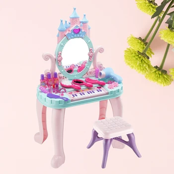 Su Kėdė 1 komplektas Įdomių Kūrybinių žaislai Grožio Makiažas odininkas Spalvingas Princesė tualetinis staliukas, Vaidmuo žaisti Žaislų Mergaitėms
