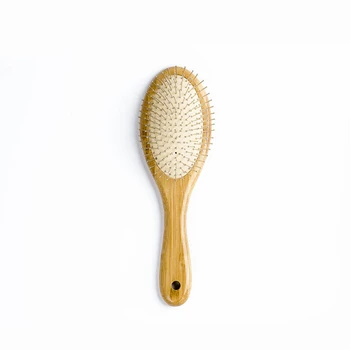 Mediniai Plieno Adata Plaukų Šepetys Pin Hairbrush Galvos Masažas Pagerinti Plaukų Sveikatos Medienos Irklas Medžiaga Šukos