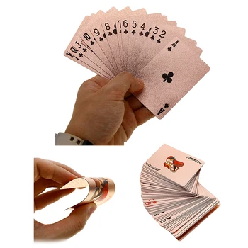 3 Stilius Rose Gold Kortos Aukso Folija Žaisti Kortų Rinkinio Kortų Žaidimas Vandeniui Patvarus Pokerio Rinkinys Denio Patalpų Lauko Pramogoms