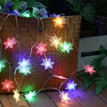 LED pasakų girliandą žiburiai Kalėdų šviesos eilutę snaigės stiliaus miegamojo kambarį sodas šviesos eilutę apdailos baterija