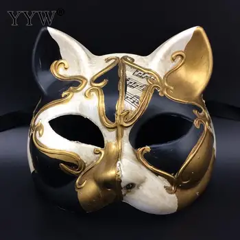 Venecijos Maskuotis Kaukė Plastiko Venecijos Kaukė Vyrų Katė Formos Venecijos Kaukės Šalių Anoniminiai Halloween Carnival Šalies Kaukė
