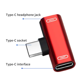 AN+ 2-in-1 Tipo Vyrų C Tipo-C USB Moterų Ausinės Keitiklio Jungties USB Tipas-C Garso Ir Įkrovimo Adapteris, Skirtas išmanusis telefonas