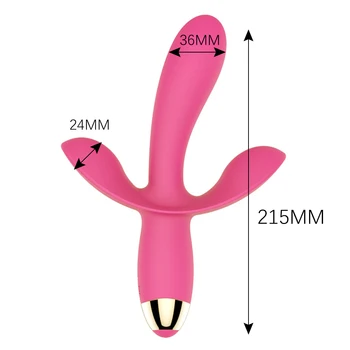 Trijų Motorinių Vibratorius 10 Dažnį Moterų Masturbacija-Klitorio, G-taško Stimuliatorius Analinis Massager Silikoninis Dildo Sekso Žaislai Moteris
