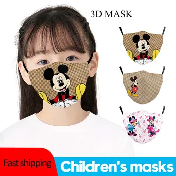 Vaikas Disney Kaukė Mickey Kvėpuojantis 3D Kaukė Daugkartinio naudojimo Plaunamas Minnie Animacinių filmų Prekės Vaikas Kaukė Anti-dulkių Karšto Pardavimo Kaukė su Filtrais
